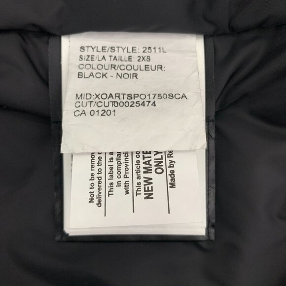 Canada Goose Down Parka Jacket 2XS Black Hooded Medium-Length Padded Coat With B - Picture 13 of 16
